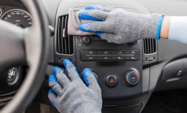 Cleaning and Detail the dash inside of a car